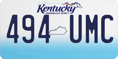 KY license plate 494UMC