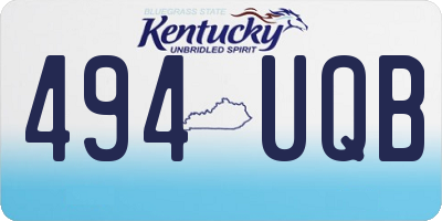 KY license plate 494UQB
