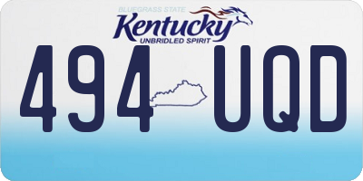 KY license plate 494UQD