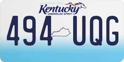 KY license plate 494UQG