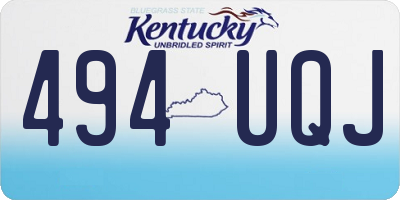 KY license plate 494UQJ