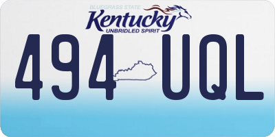 KY license plate 494UQL