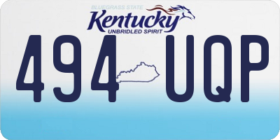 KY license plate 494UQP