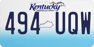 KY license plate 494UQW