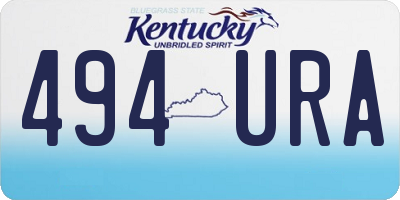 KY license plate 494URA