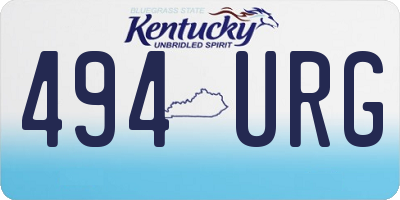 KY license plate 494URG