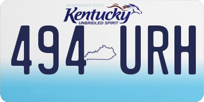 KY license plate 494URH