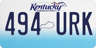 KY license plate 494URK