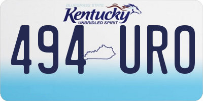KY license plate 494URO