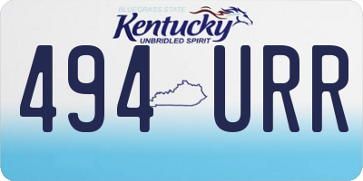 KY license plate 494URR