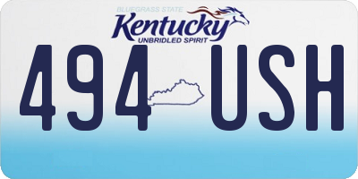 KY license plate 494USH