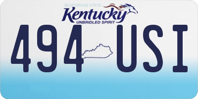 KY license plate 494USI