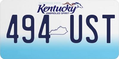 KY license plate 494UST