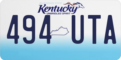KY license plate 494UTA