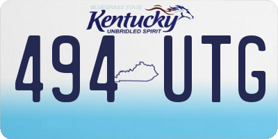 KY license plate 494UTG