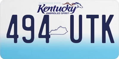 KY license plate 494UTK