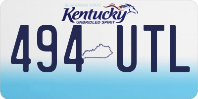 KY license plate 494UTL