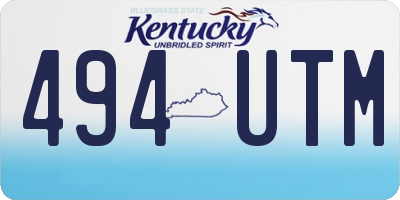 KY license plate 494UTM