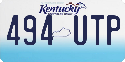 KY license plate 494UTP
