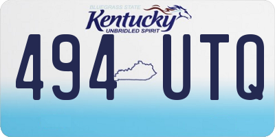 KY license plate 494UTQ
