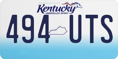 KY license plate 494UTS