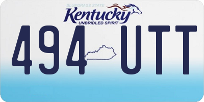 KY license plate 494UTT