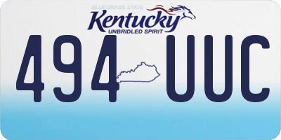 KY license plate 494UUC