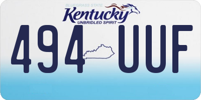KY license plate 494UUF