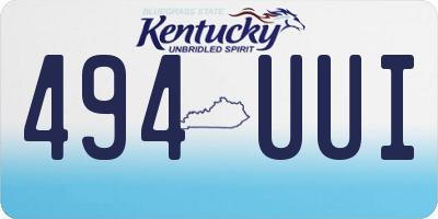 KY license plate 494UUI