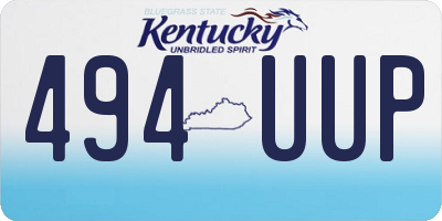 KY license plate 494UUP
