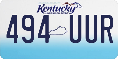 KY license plate 494UUR