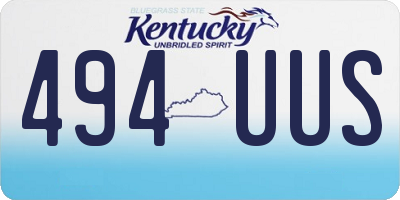 KY license plate 494UUS