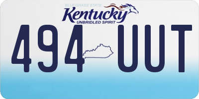 KY license plate 494UUT