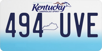 KY license plate 494UVE