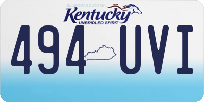 KY license plate 494UVI