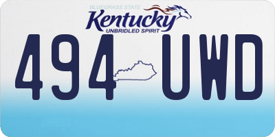 KY license plate 494UWD