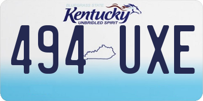 KY license plate 494UXE