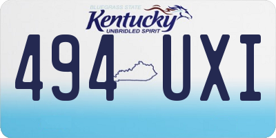 KY license plate 494UXI