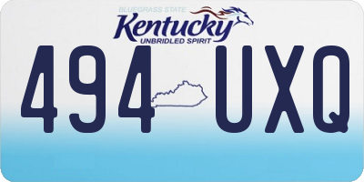 KY license plate 494UXQ