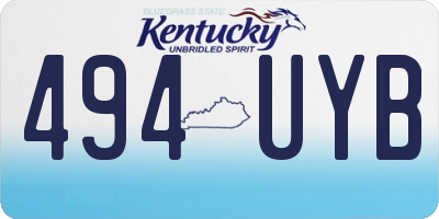 KY license plate 494UYB