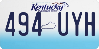 KY license plate 494UYH