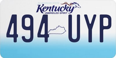 KY license plate 494UYP