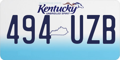 KY license plate 494UZB