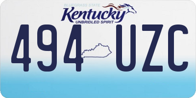 KY license plate 494UZC