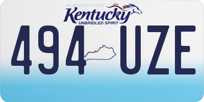 KY license plate 494UZE