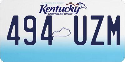 KY license plate 494UZM