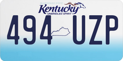 KY license plate 494UZP