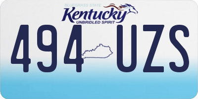 KY license plate 494UZS