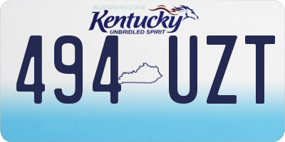 KY license plate 494UZT