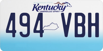 KY license plate 494VBH